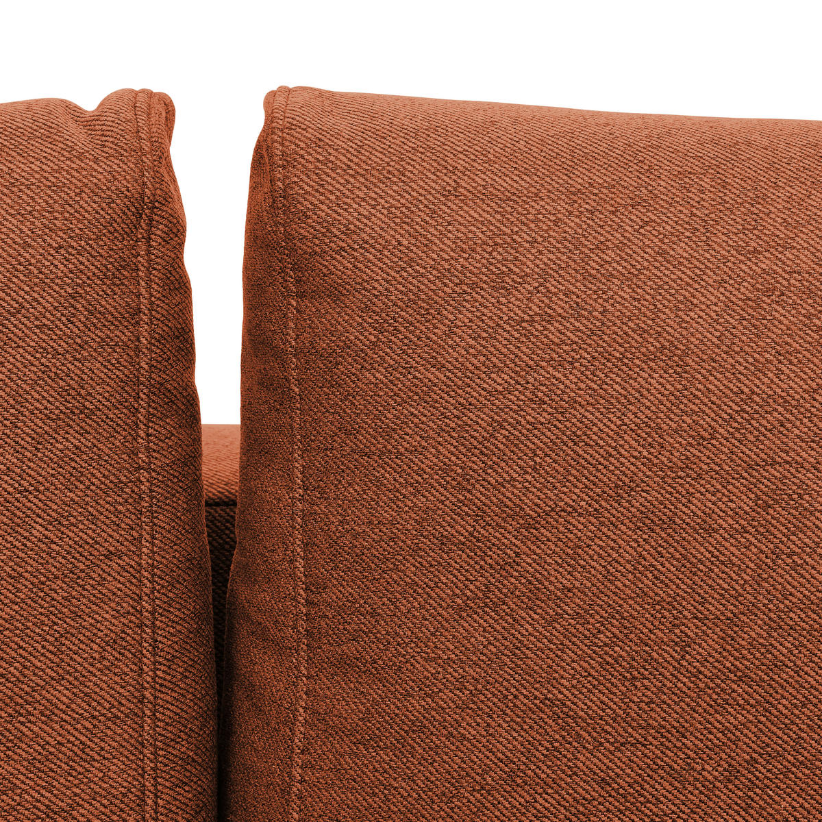 ECKSOFA in Flachgewebe Rostfarben  - Rostfarben/Eiche Wotan, Konventionell, Holz/Textil (255/157cm) - Carryhome