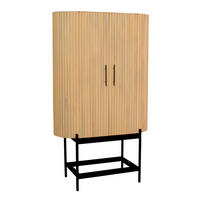 GARDEROBENSCHRANK  in 100/172/40 cm  - Schwarz/Naturfarben, Design, Holz/Metall (100/172/40cm) - MID.YOU