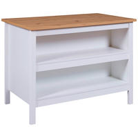 ÎLOT DE CUISINE   in Weiss, Eiche Artisan  - Weiss/Eiche Artisan, Konventionell, Holz/Holzwerkstoff (124/91,5/75cm) - MID.YOU