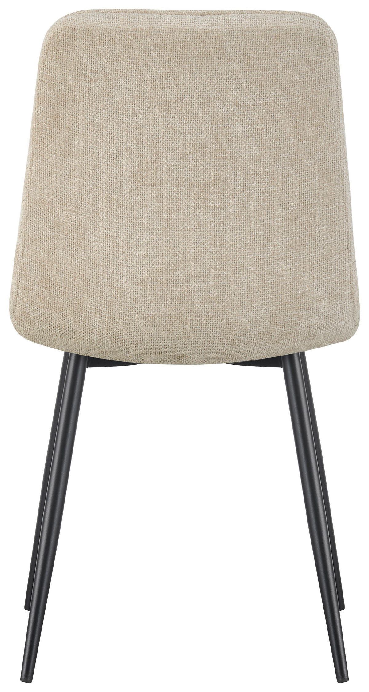 STUHL  in Eisen Leinenoptik Holz, Metall, Textil  - Beige/Schwarz, KONVENTIONELL, Holz/Textil (45/89/58cm) - MID.YOU