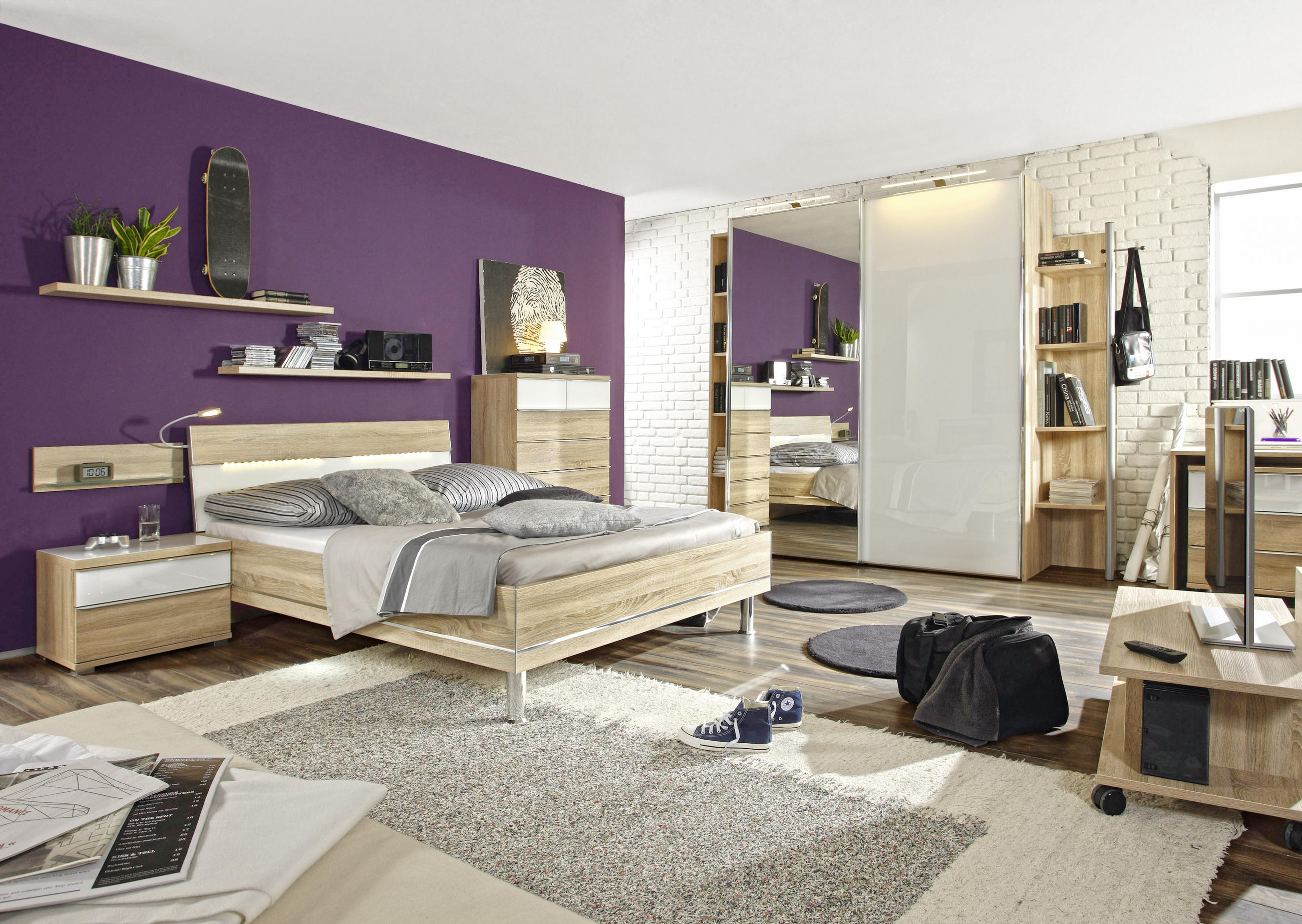 JUGENDZIMMER - Design, Glas/Holzwerkstoff - Moderano