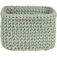 AUFBEWAHRUNGSKÖRBCHEN    24/18/24 cm  - Grün, Basics, Textil (24/18/24cm) - Patinio