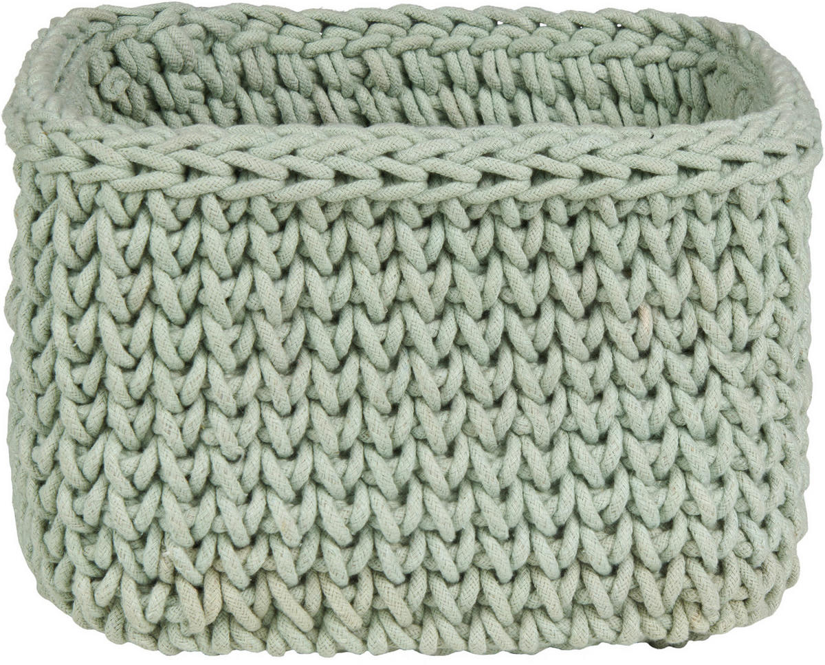 AUFBEWAHRUNGSKÖRBCHEN    24/18/24 cm  - Grün, Basics, Textil (24/18/24cm) - Patinio