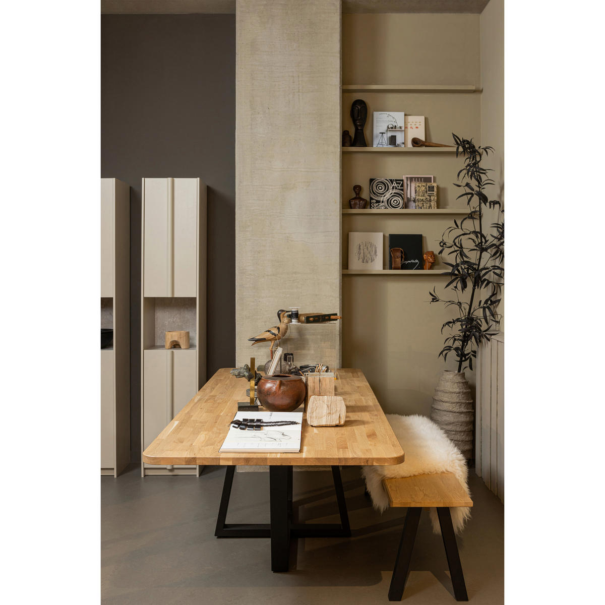 ESSTISCH in Holz, Metall 240/100/77 cm   - Schwarz/Naturfarben, MODERN, Holz/Metall (240/100/77cm) - Livetastic