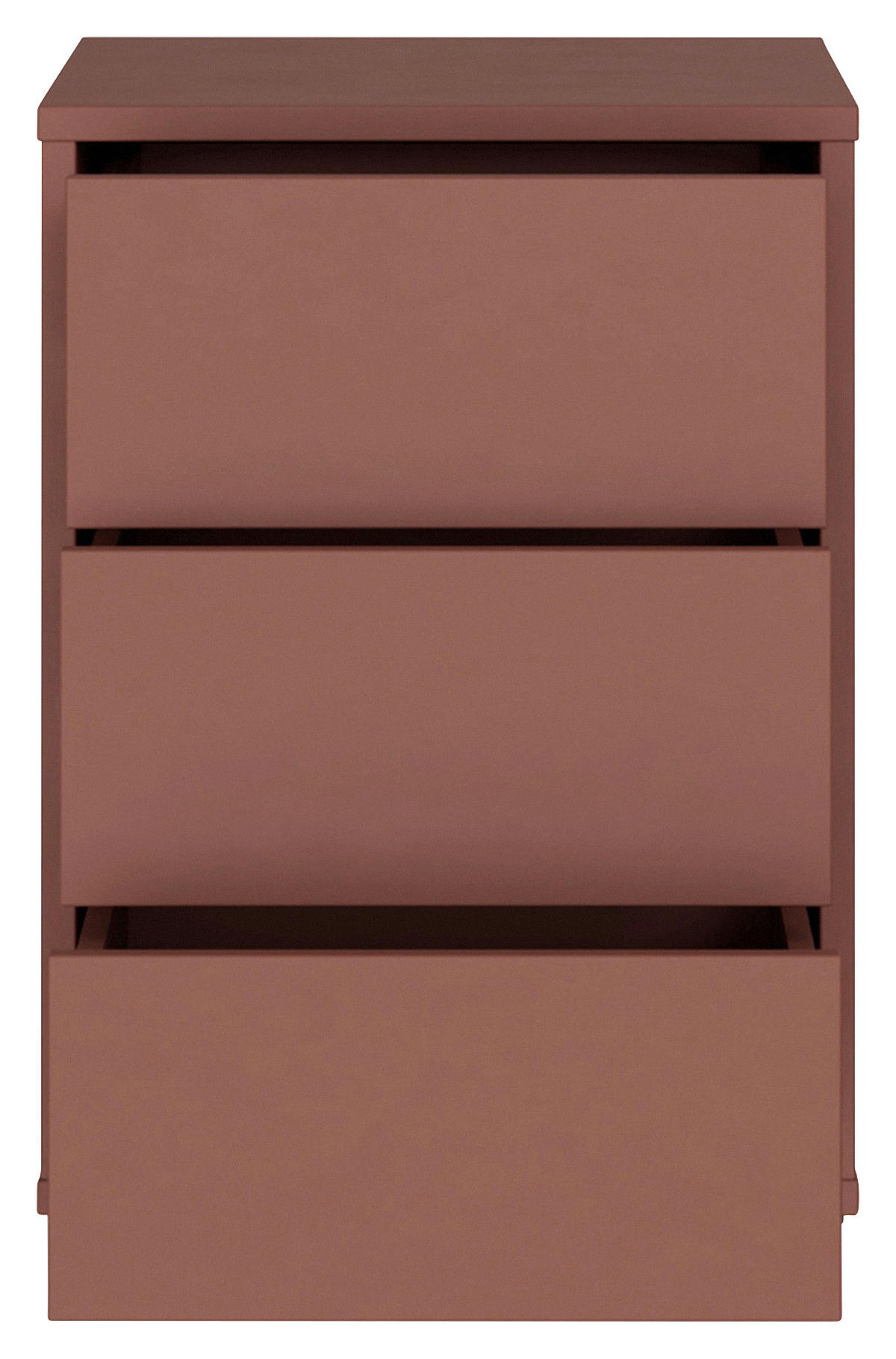 NACHTSCHRANK 50/69/42 cm  - Silberfarben/Terracotta, Trend, Holzwerkstoff/Kunststoff (50/69/42cm) - Carryhome