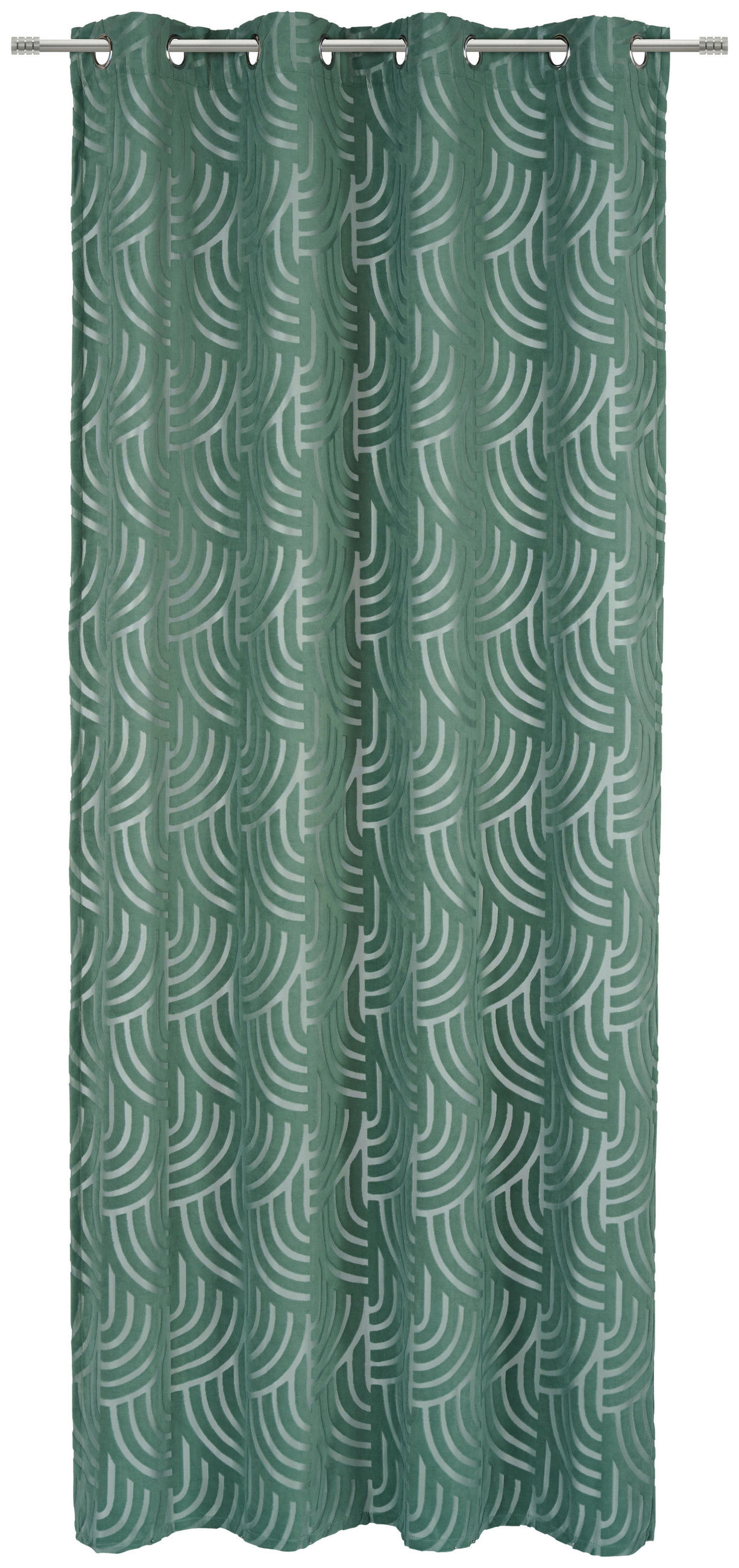 ZÁVES S OČKAMI, nepriehľadné, 135/245 cm - zelená, Design, textil (135/245cm) - Esposa