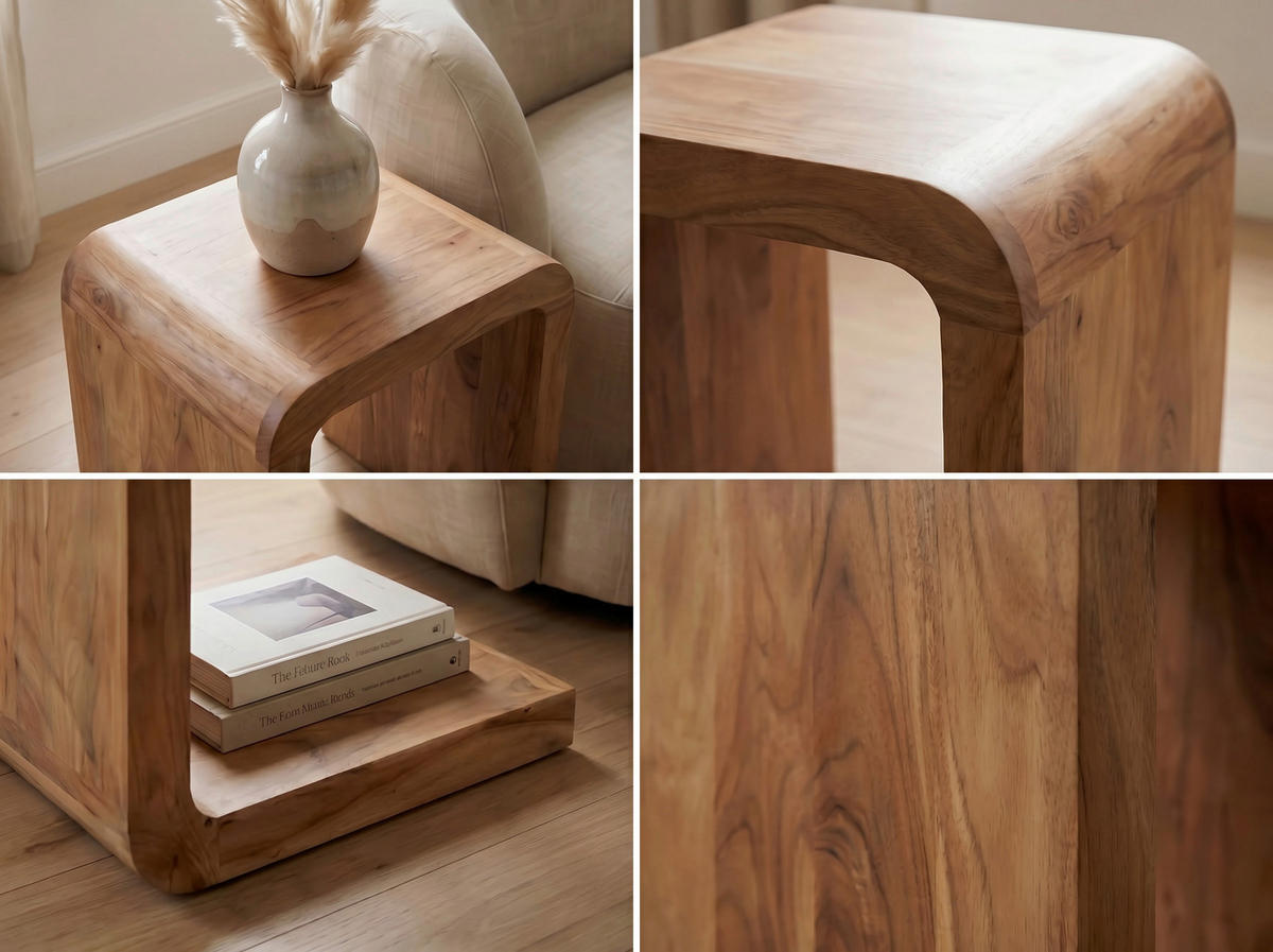 BEISTELLTISCH in Holz 45/45/45 cm  - Akaziefarben, Design, Holz (45/45/45cm) - Livetastic