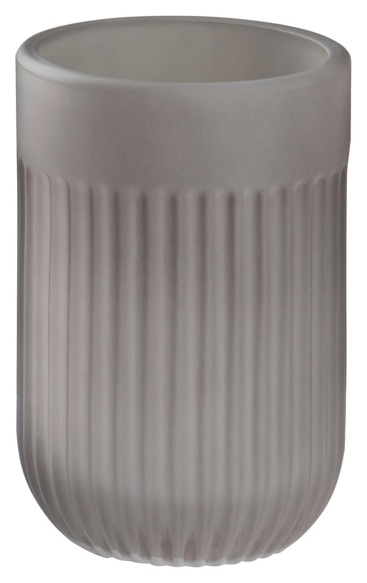 ZAHNPUTZBECHER Glas  - Grau, Basics, Glas (7,5/10,5/7,5cm) - Sadena