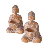 BUDDHA  - Braun, LIFESTYLE, Kunststoff (9,04/9,2/14,1cm)