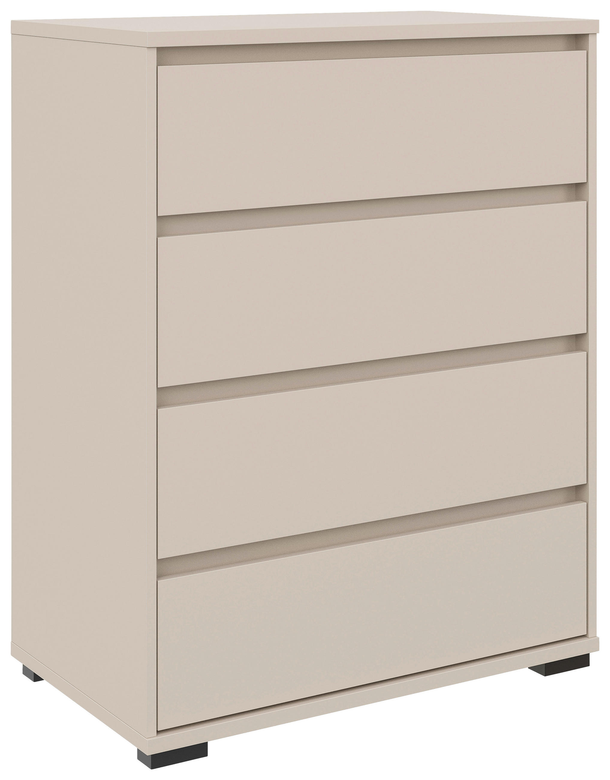 KOMMODE Line  in 80/103/48 cm  - Kaschmir/Schwarz, Design, Holzwerkstoff/Kunststoff (80/103/48cm) - Carryhome
