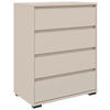 KOMMODE Line  in 80/103/48 cm  - Kaschmir/Schwarz, Design, Holzwerkstoff/Kunststoff (80/103/48cm) - Carryhome