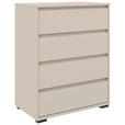 KOMMODE Line  in 80/103/48 cm  - Kaschmir/Schwarz, Design, Holzwerkstoff/Kunststoff (80/103/48cm) - Carryhome