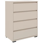 KOMMODE Line  in 80/103/48 cm  - Kaschmir/Schwarz, Design, Holzwerkstoff/Kunststoff (80/103/48cm) - Carryhome