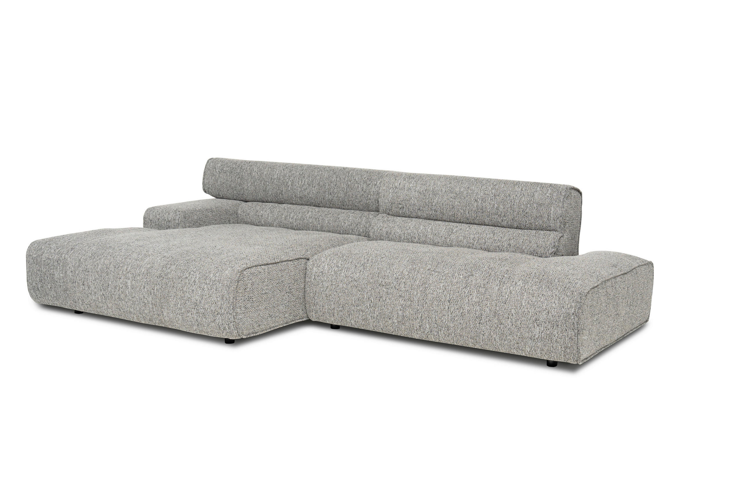 ECKSOFA COLOSSEO Grau  - Schwarz/Grau, MODERN, Kunststoff/Textil (170/285cm) - Designwerk