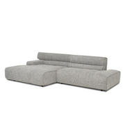 ECKSOFA COLOSSEO Grau  - Schwarz/Grau, MODERN, Kunststoff/Textil (170/285cm) - Designwerk