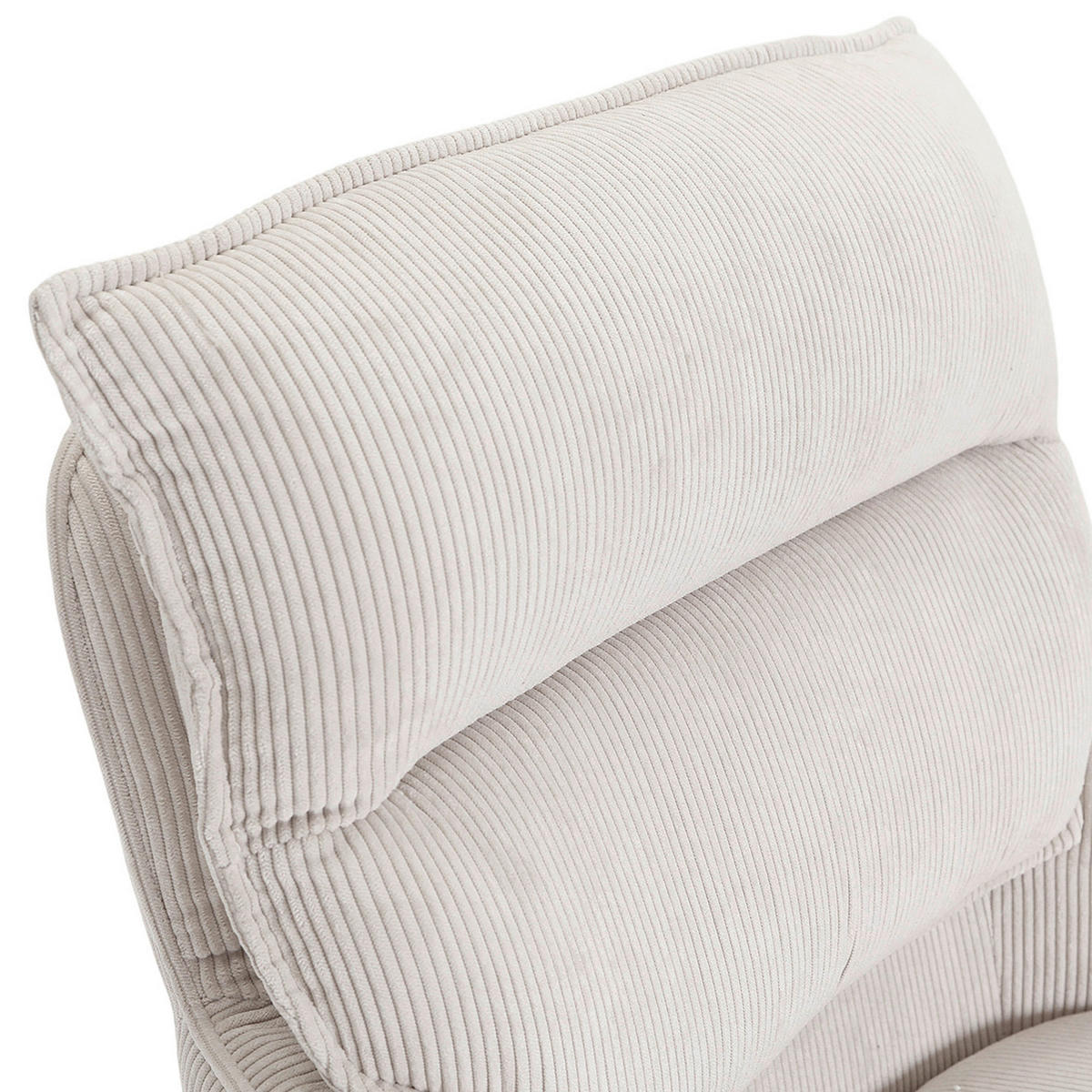 BARHOCKER Cord Beige Stoffauswahl, Sitzfläche 360° drehbar  - Beige/Schwarz, Design, Textil/Metall (54/98-120/58cm) - Novel
