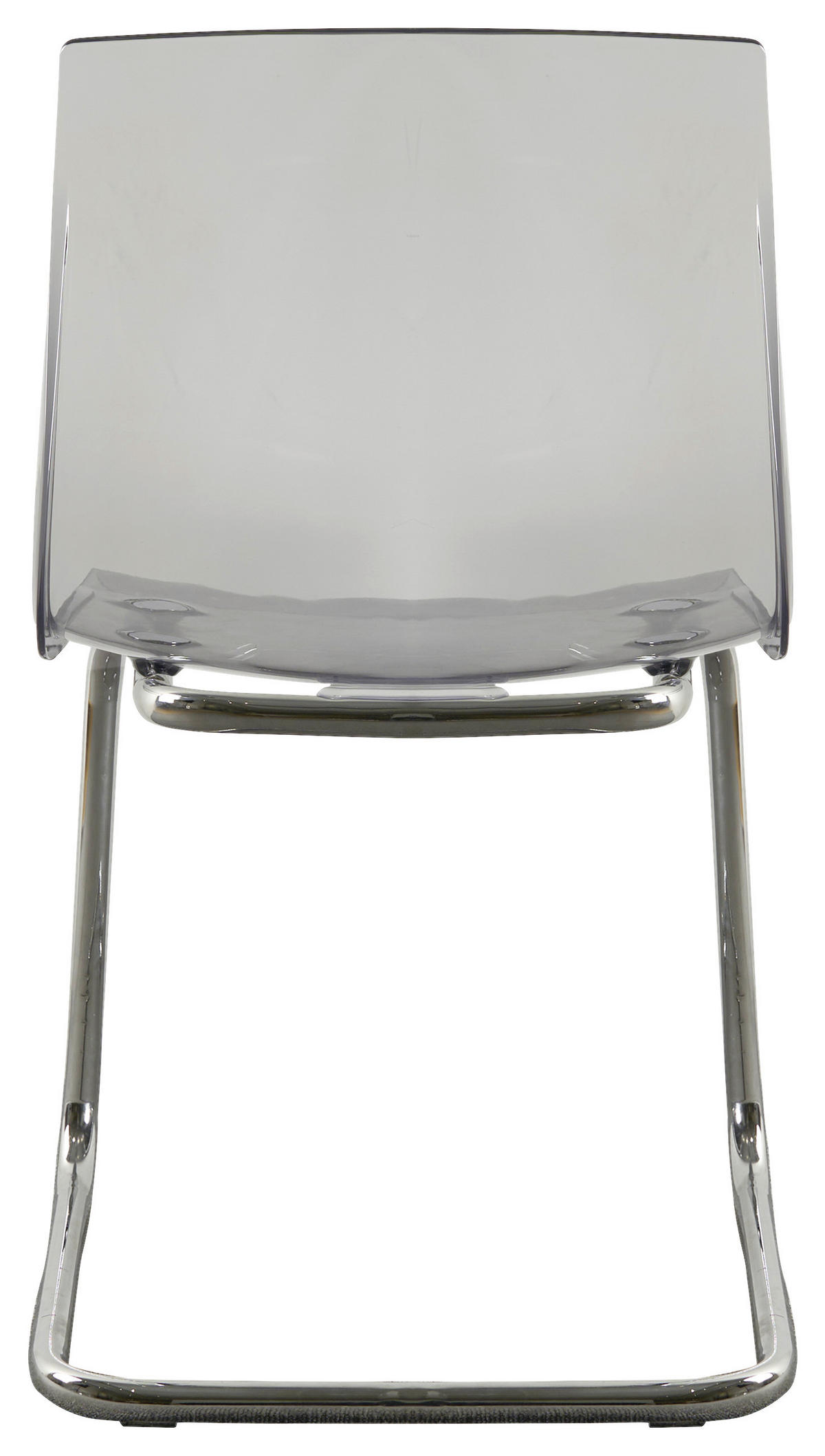 STUHL - Chromfarben/Hellgrau, Design, Kunststoff/Metall (48/86/50cm) - Stylife