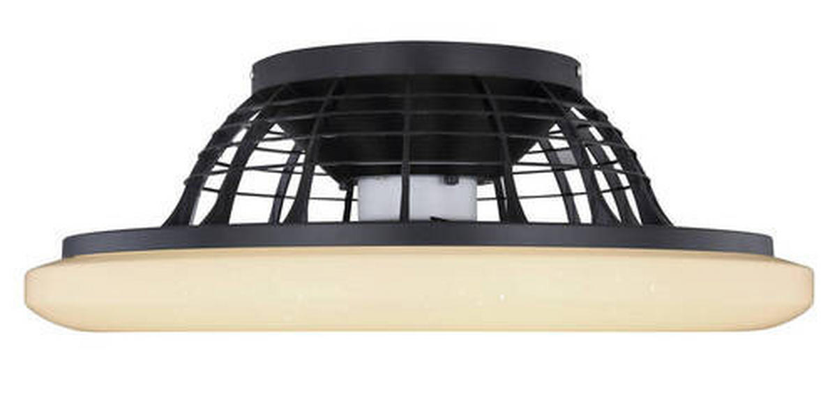 DECKENVENTILATOR 30 W  52,5/17,5 cm    - Opal/Schwarz, Basics, Kunststoff/Metall (52,5/17,5cm) - Globo