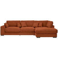 ECKSOFA Cord Kupferfarben  - Schwarz/Kupferfarben, Design, Kunststoff/Textil (340/205cm) - Lomoco