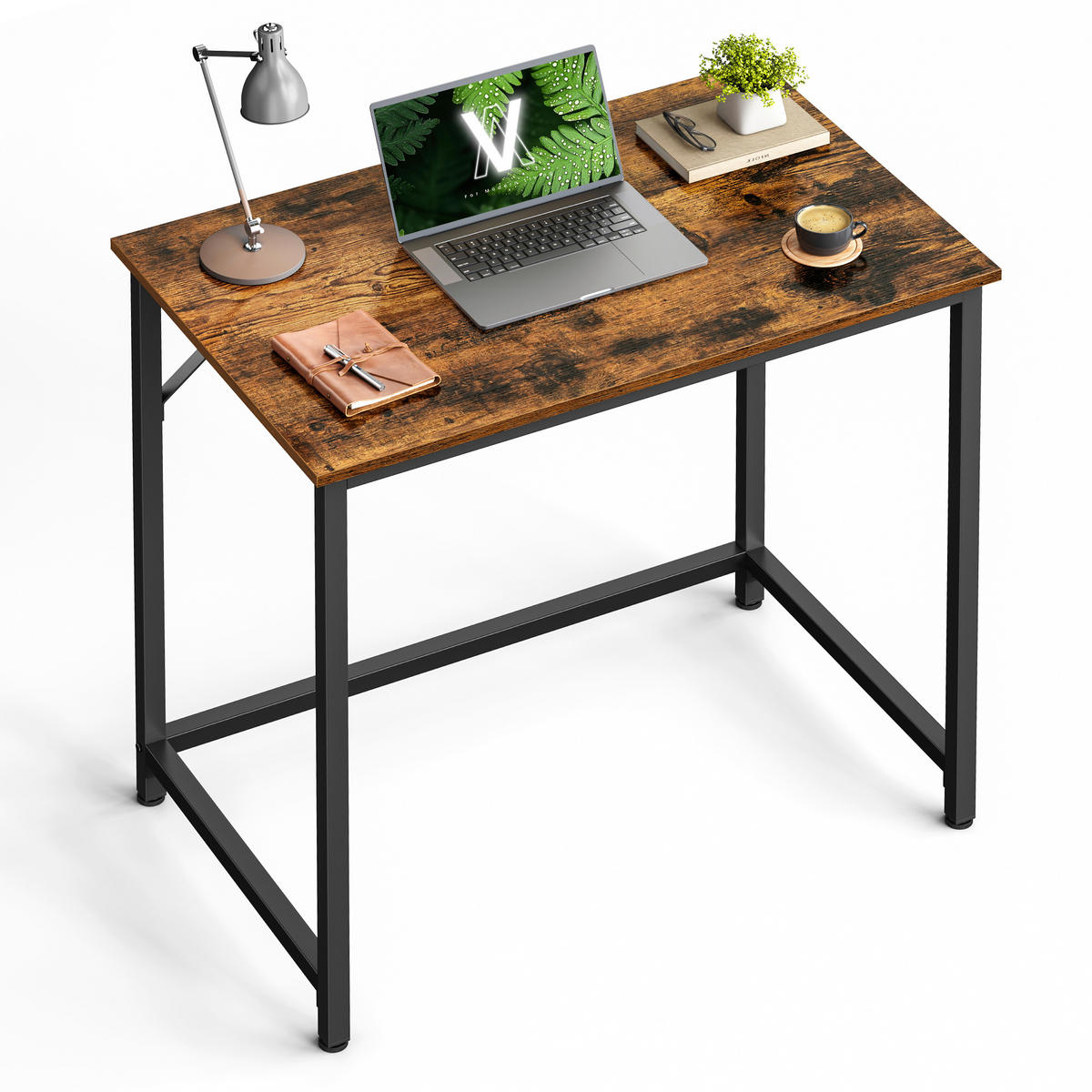 COMPUTERTISCH höhenverstellbar  - Schwarz/Braun, MODERN, Holzwerkstoff/Metall (80/50/75,5cm) - MID.YOU
