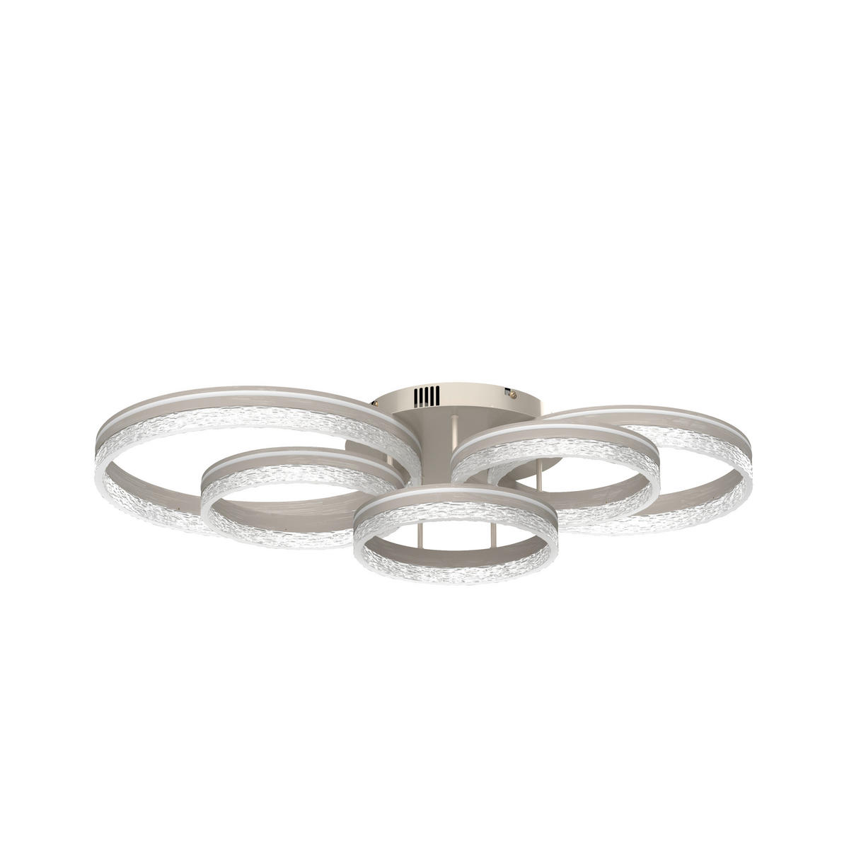 LED-DECKENLEUCHTE Swansea 100/56/22 cm   - Cappuccino, Design, Kunststoff/Metall (100/56/22cm) - Novel