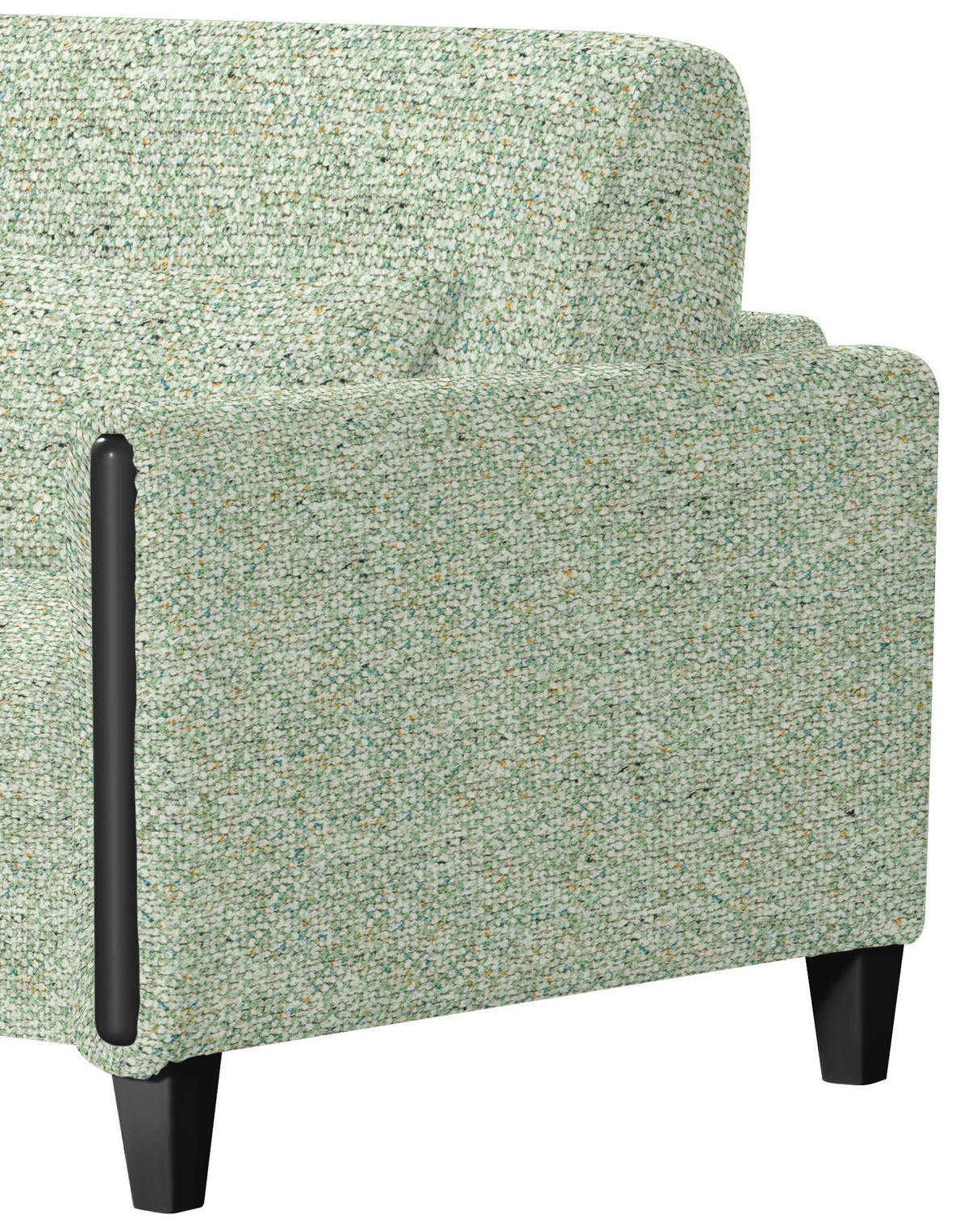 SCHLAFSOFA in Holz, Textil Schwarz, Hellgrün  - Schwarz/Hellgrün, Design, Holz/Textil (174/88/104cm) - Niels Andersson