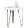 COUCHTISCH rund Creme 50/50/45 cm  - Creme, Design, Metall (50/50/45cm) - Xora