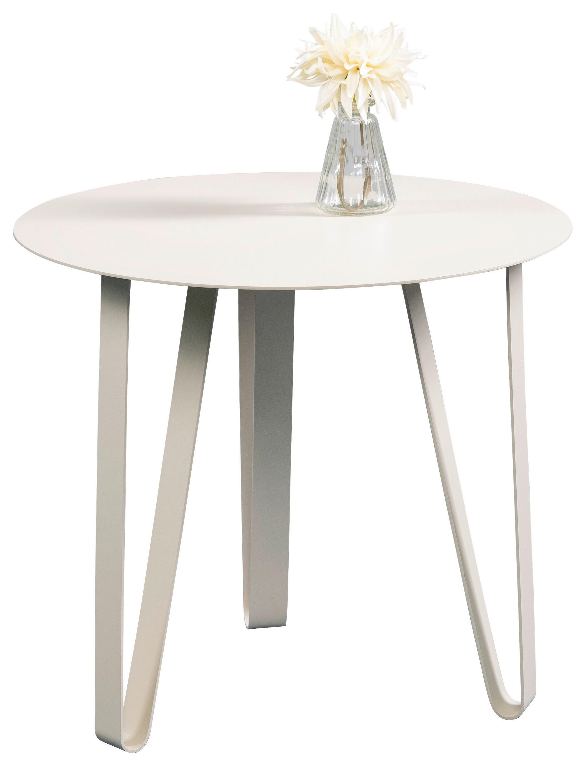 COUCHTISCH 50/50/45 cm rund Creme  - Creme, Design, Metall (50/50/45cm) - Xora