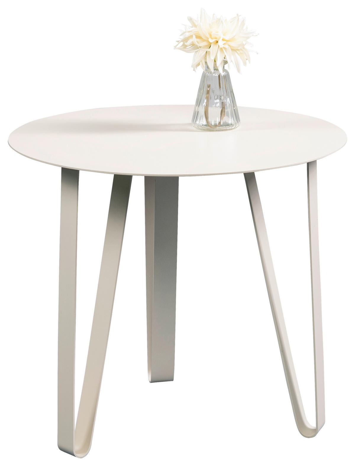 KONFERENČNÍ STOLEK, krémová, kov, 50/50/45 cm - krémová, Design, kov (50/50/45cm) - Xora
