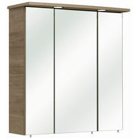 SPIEGELSCHRANK 65/72/20 cm  - Eichefarben/Silberfarben, Basics, Glas/Holzwerkstoff (65/72/20cm) - Carryhome