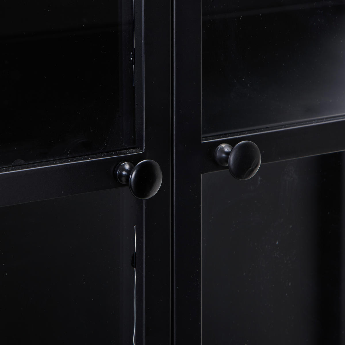 VITRINE  in Schwarz  - Schwarz, Design, Glas/Metall (90/160/40cm) - MID.YOU