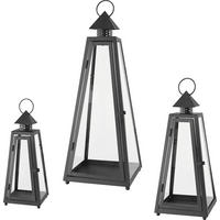 LATERNENSET - Schwarz, Design, Metall - Ambia Home