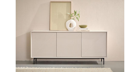 SIDEBOARD  172,2/75/40 cm  - Kaschmir/Schwarz, KONVENTIONELL, Holzwerkstoff/Metall (172,2/75/40cm) - Xora