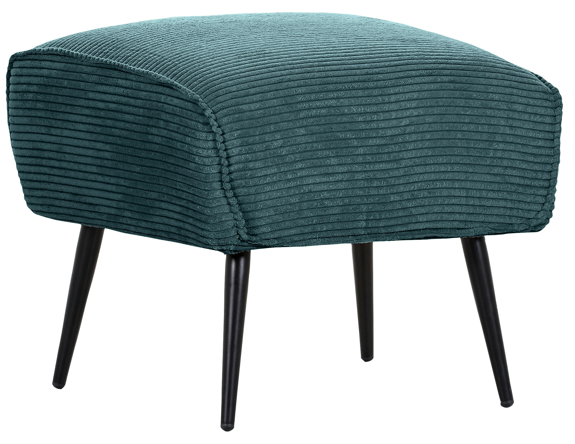 HOCKER in Textil Türkis  - Türkis/Schwarz, Design, Textil/Metall (60/49/53cm) - Landscape