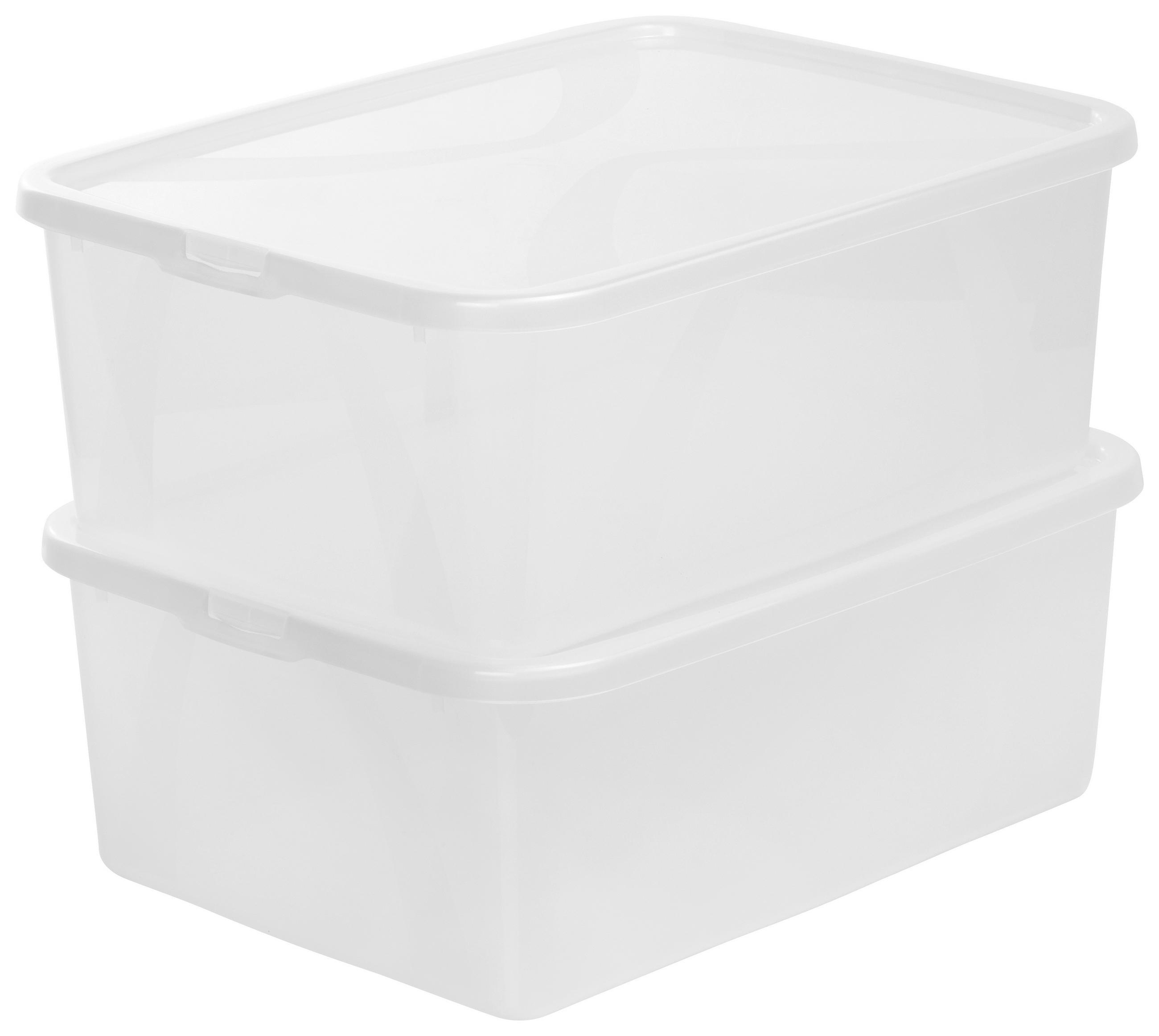 BOX S VÍKEM, 10 l - průhledné, Basics, plast (36,3/26,6/13,4cm) - Rotho