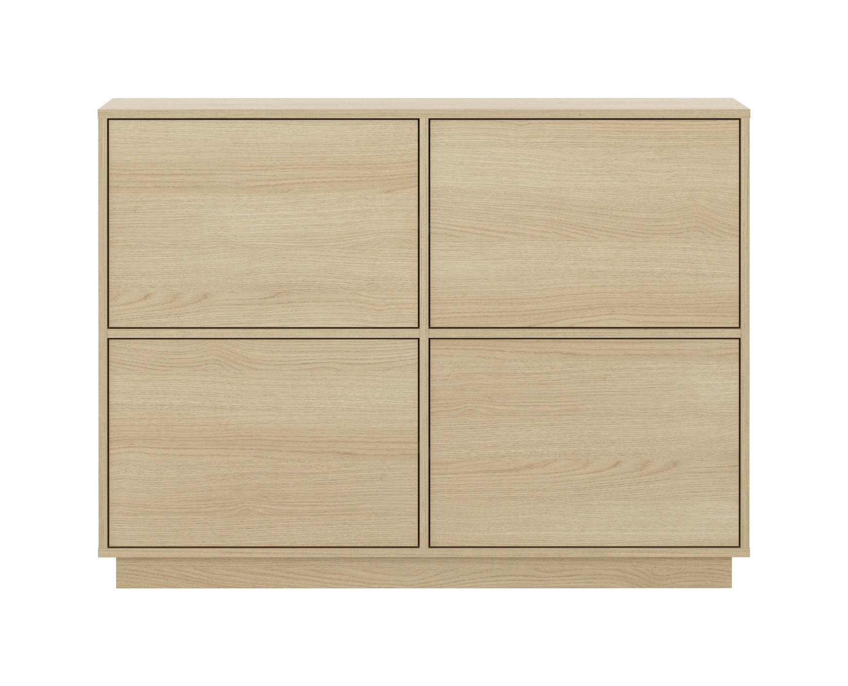 SIDEBOARD Japandi  in 111/82,5/41,5 cm  - Eichefarben, Design, Holzwerkstoff (111/82,5/41,5cm) - MID.YOU