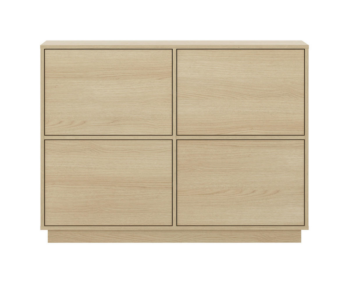 SIDEBOARD Japandi  in 111/82,5/41,5 cm  - Eichefarben, Design, Holzwerkstoff (111/82,5/41,5cm) - MID.YOU