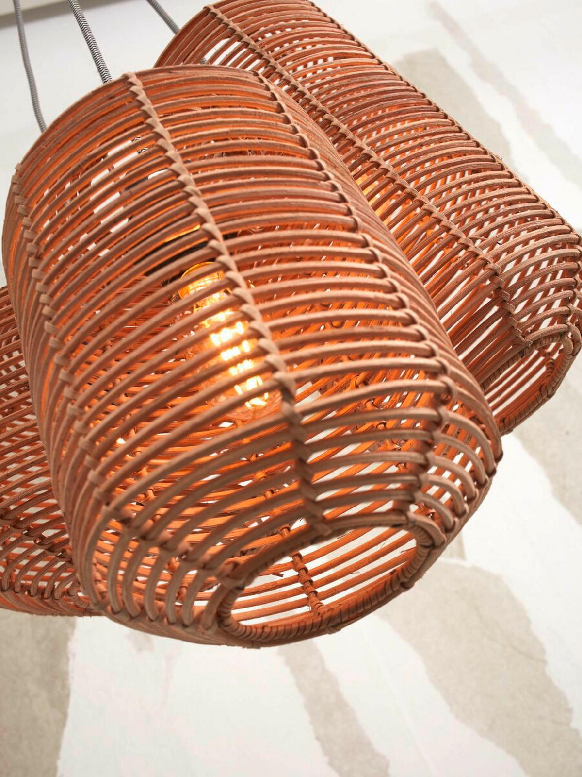 HÄNGLAMPA GOOD&MOJO 49/49/53 cm  - naturfärgad, Trend, trä (49/49/53cm) - Good & Mojo
