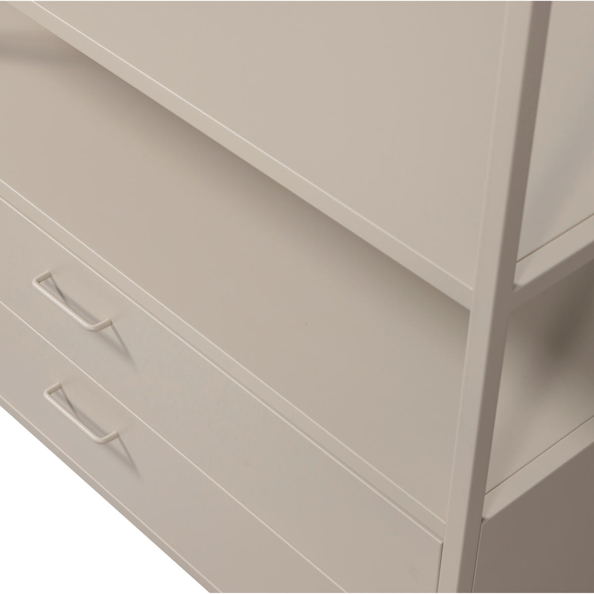 OFFENER KLEIDERSCHRANK 100/185/54 cm  in Sandfarben  - Sandfarben, Basics, Metall (100/185/54cm) - MID.YOU