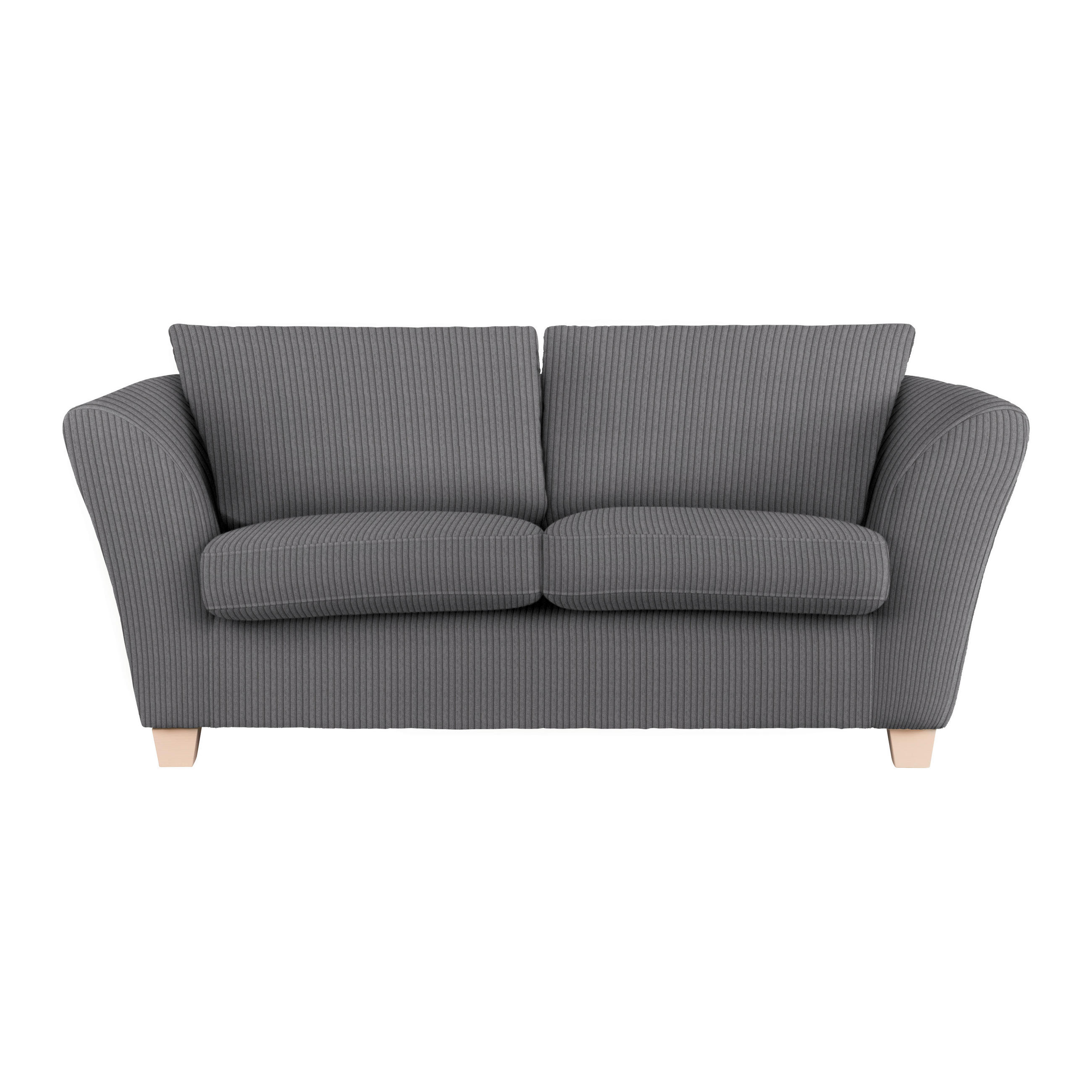 2-SITS SOFFA i textil mörkgrå  - mörkgrå/naturfärgad, trä/textil (190/70-85/95cm) - MID.YOU