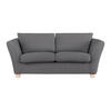 2-SITS SOFFA i textil mörkgrå  - mörkgrå/naturfärgad, trä/textil (190/70-85/95cm) - MID.YOU