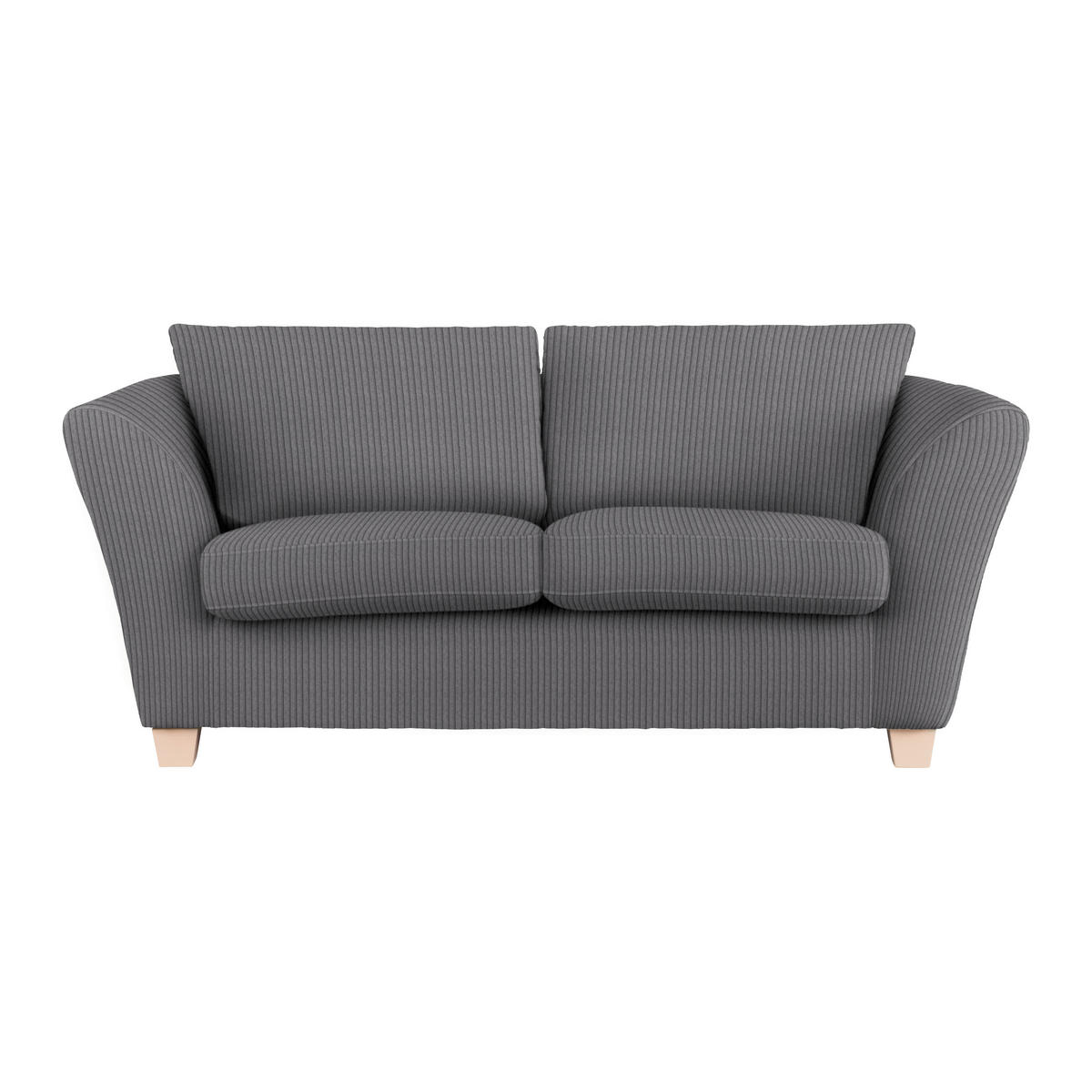 2-SITS SOFFA i textil mörkgrå  - mörkgrå/naturfärgad, trä/textil (190/70-85/95cm) - MID.YOU