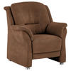 SESSEL in Mikrofaser Hellbraun  - Hellbraun/Beige, Konventionell, Textil/Metall (90/100/89cm) - Beldomo Comfort