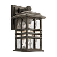 VONKAJŠIE NÁSTENNÉ SVIETIDLO, 16,5/19/30,2 cm - bronzová, Konventionell, sklo (16,5/19/30,2cm) - Elstead Lighting