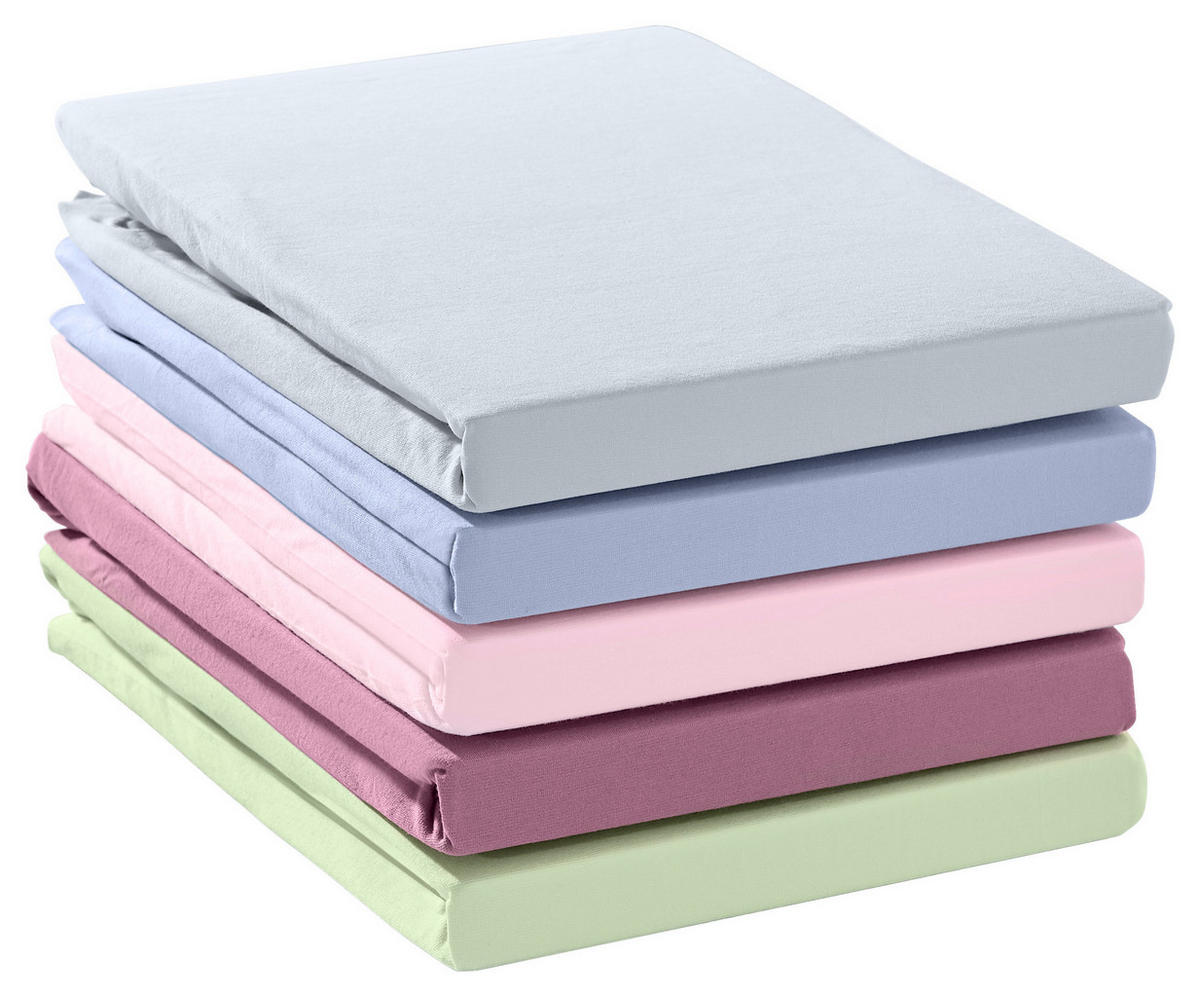 SPANNBETTTUCH Zwirn-Jersey  - Weiß, Basics, Textil (100/200cm) - Estella