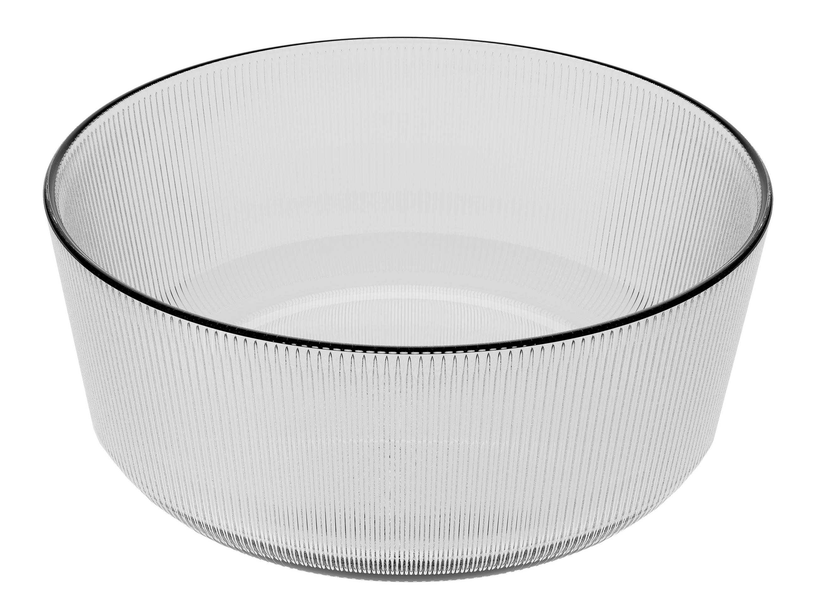 SCHÜSSEL SOME LINES 21,5 cm   - Transparent, KONVENTIONELL, Glas (21,5cm)