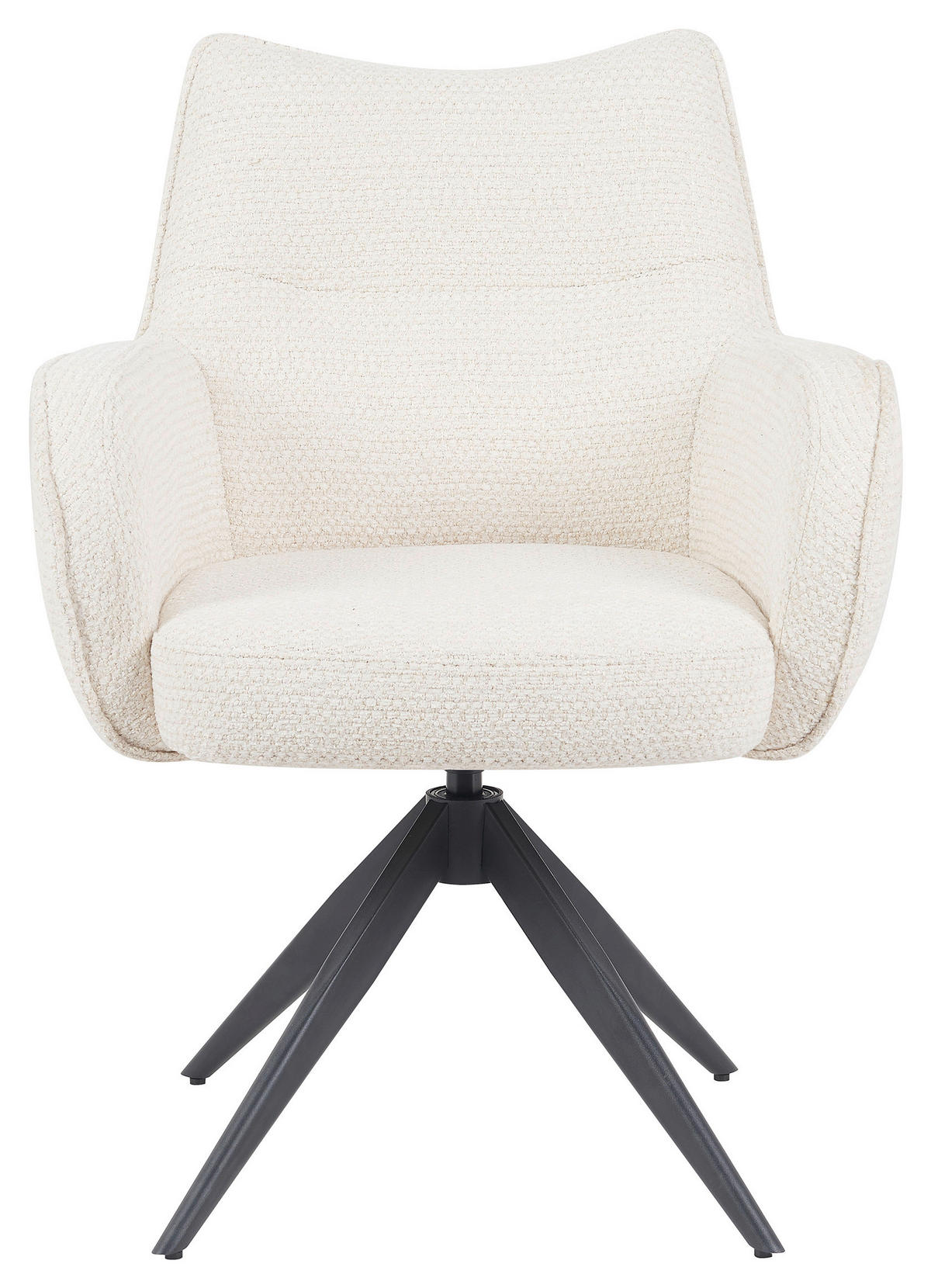ARMLEHNSTUHL  in Chenille  - Beige/Schwarz, MODERN, Textil/Metall (63/88/63cm) - Livetastic