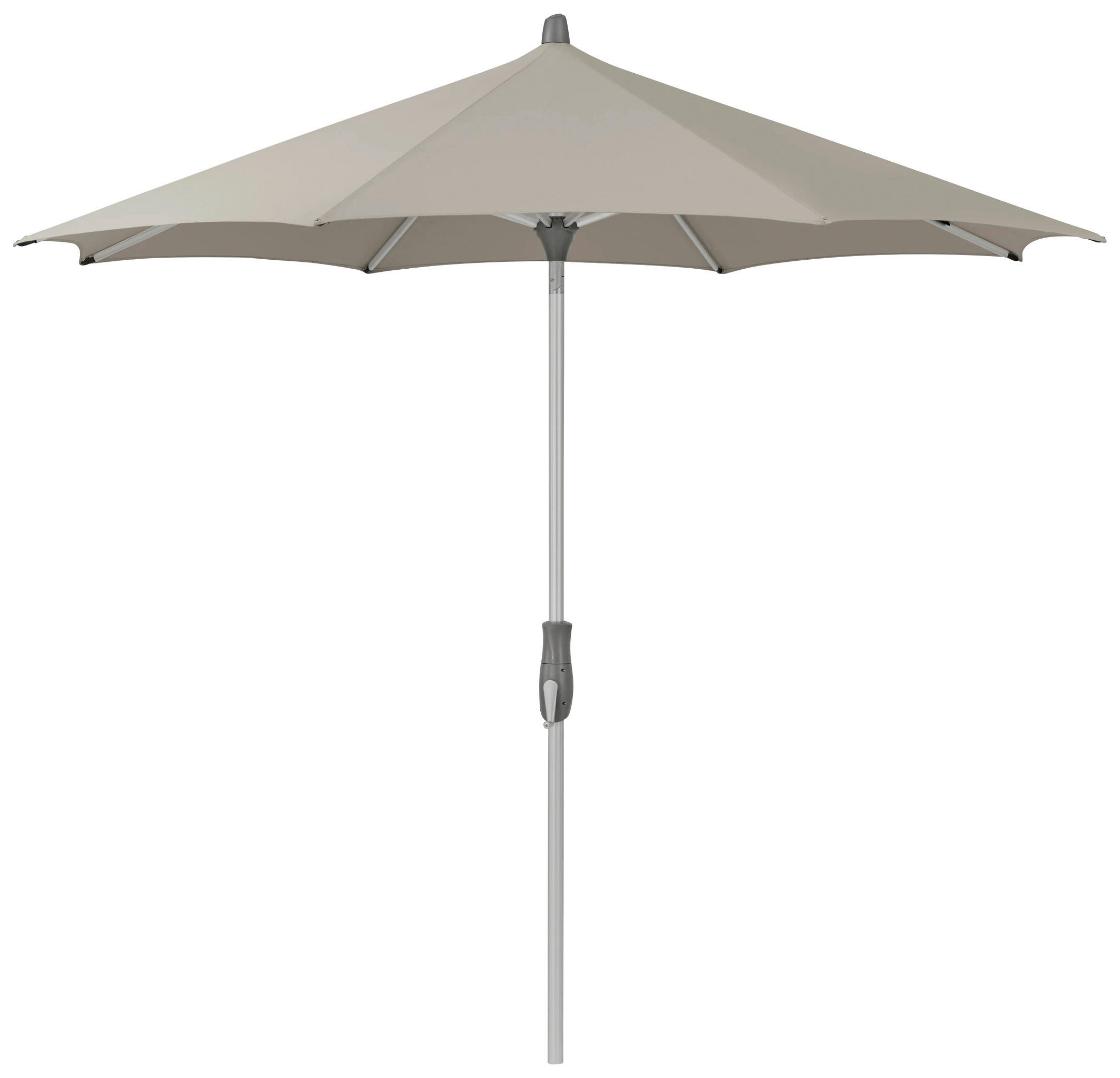 SONNENSCHIRM 330 cm Graubraun  - Graubraun/Alufarben, KONVENTIONELL, Textil/Metall (330/330cm) - Glatz