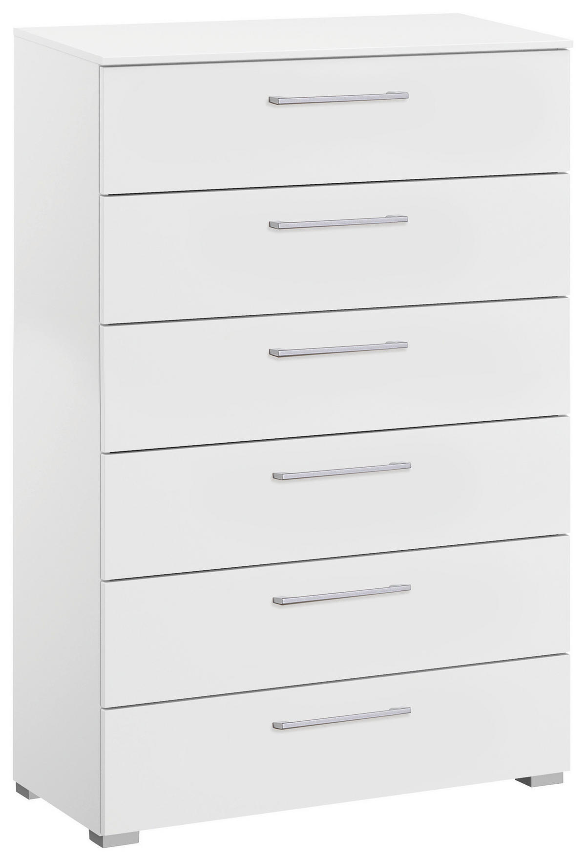 KOMMODE 80/119/42 cm Weiss  - Weiss/Silberfarben, Design, Holzwerkstoff/Kunststoff (80/119/42cm) - Novel