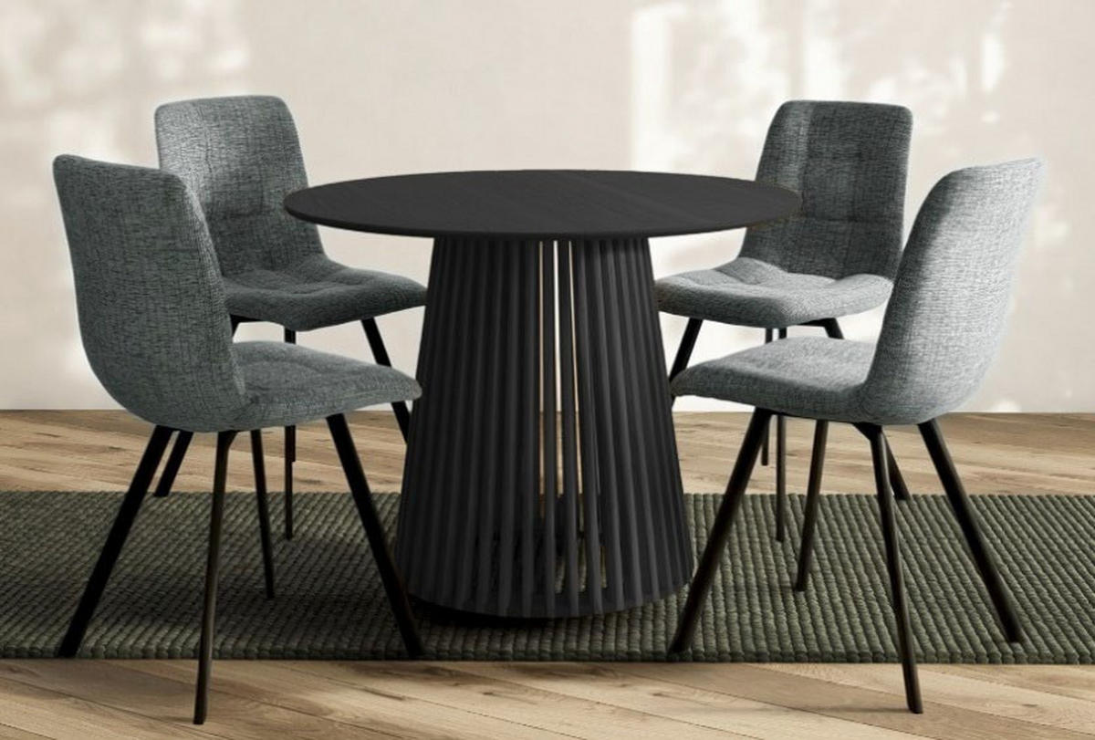 ESSTISCH in Holzwerkstoff 100/100/75 cm  - Schwarz, Basics, Holzwerkstoff (100/100/75cm) - MID.YOU